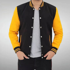 Yellow and Black Varsity Jacket