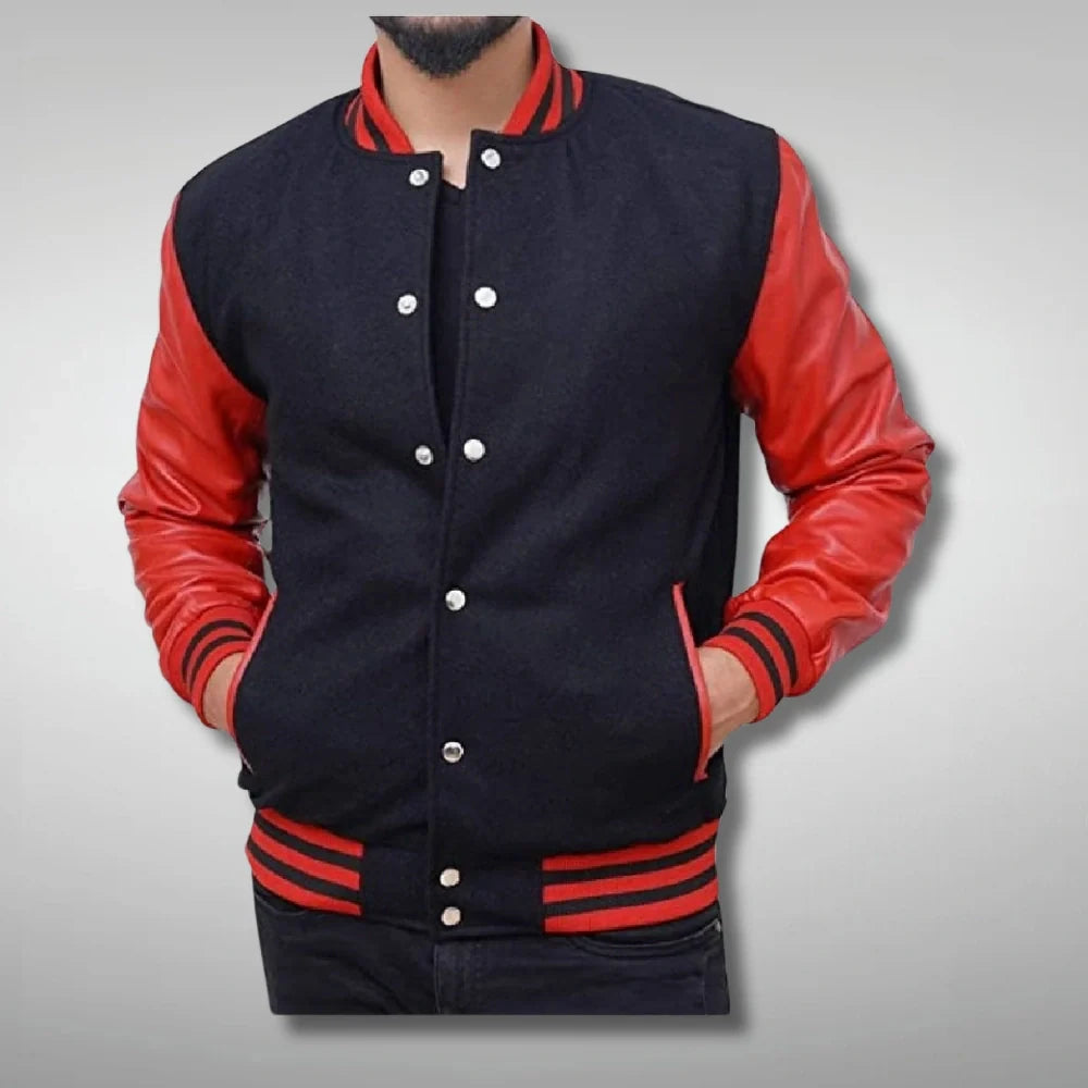 Red and Black Varsity Jacket