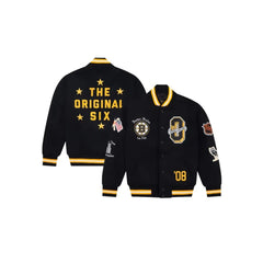 NHL Boston Bruins OVO Black Varsity Jacket