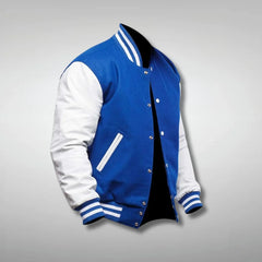 Blue and White Varsity Jacket