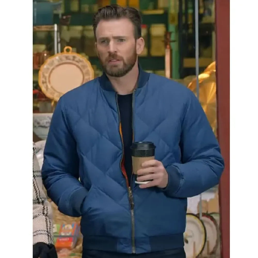 Chris Evans Hyundai Sonata Super Bowl Commercial Blue Jacket