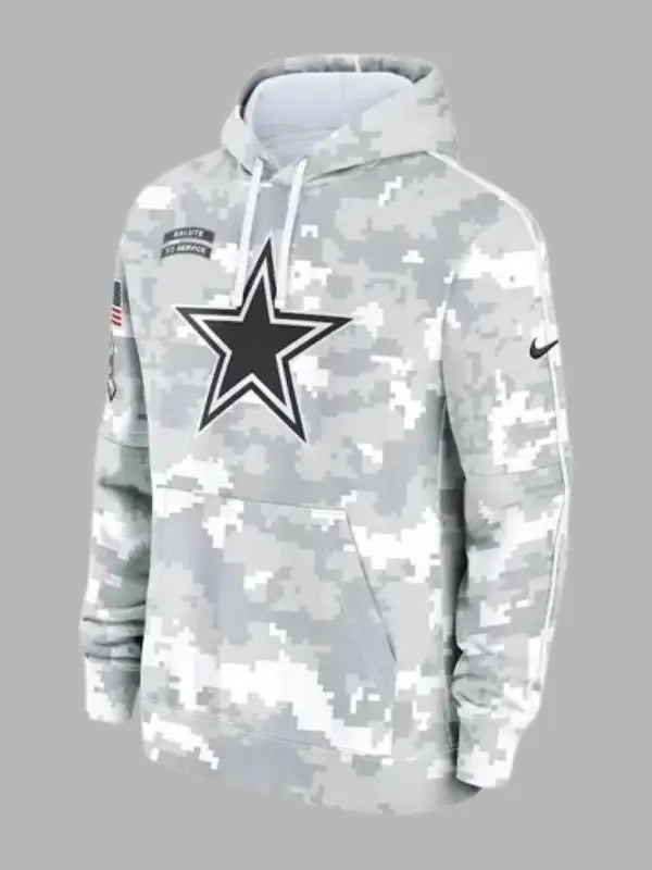 Arctic Camo Dallas Cowboys Salute to Service Club Hoodie