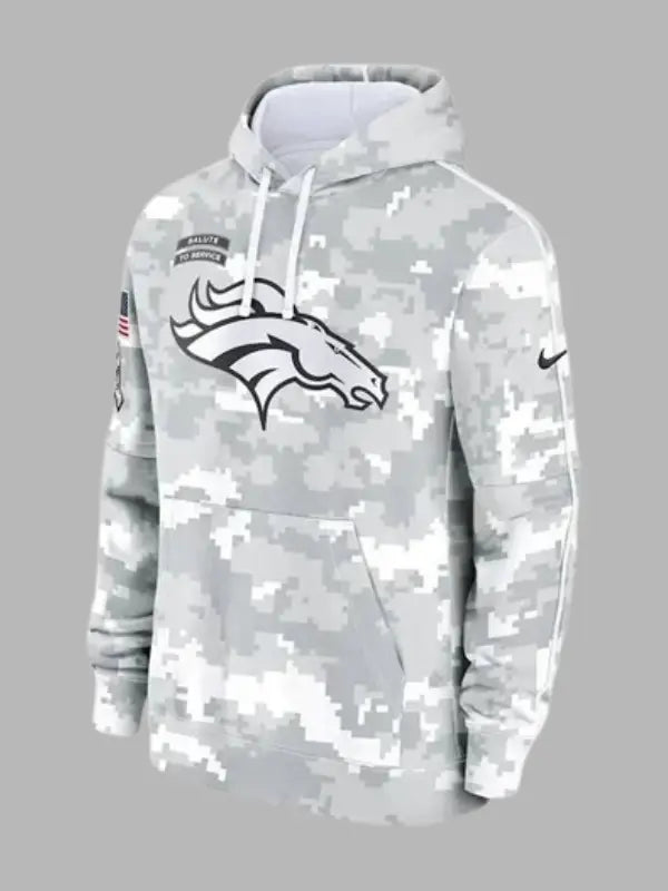 Denver Broncos Arctic Camo Salute to Service Hoodie