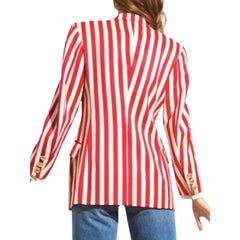 Emily In Paris S04 Lily Collins Red & White Striped Blazer