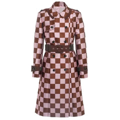 Emily In Paris S04 Lily Collins Checkered Trench Coat