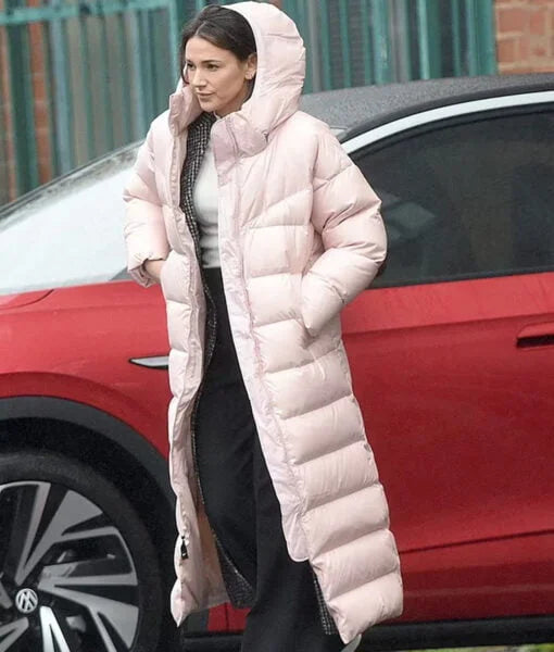 Fool Me Once 2024 Maya Stern Pink Puffer Long Coat