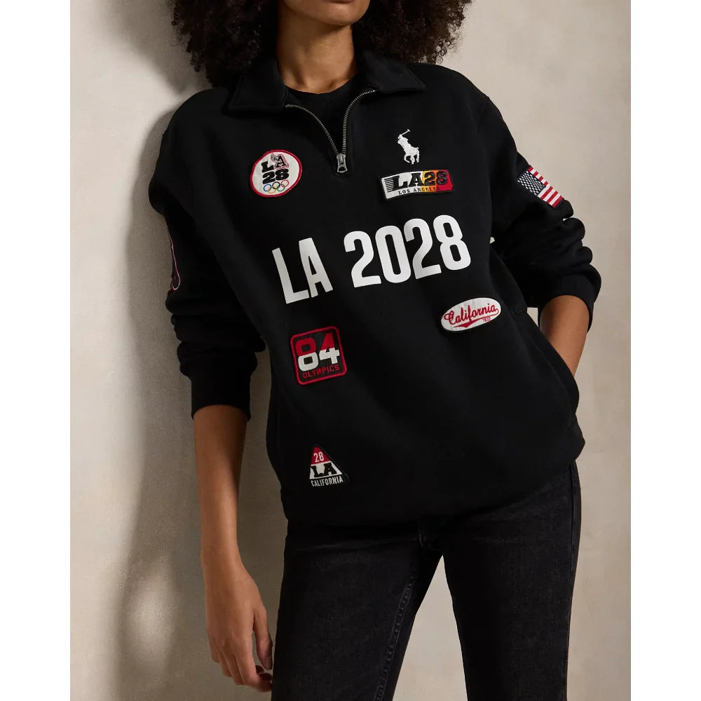 LA28 Olympic Fleece Collared Sweatshirt