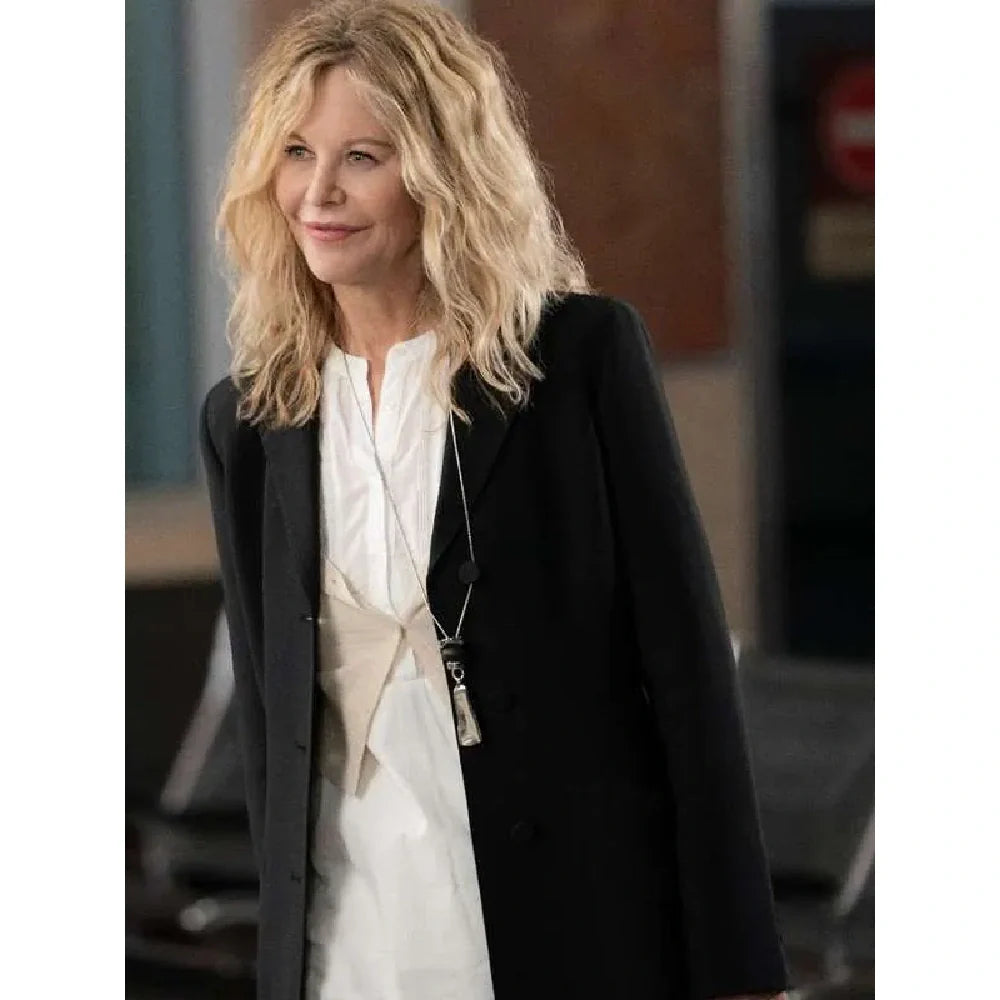 Meg Ryan What Happens Later Black Trench Coat