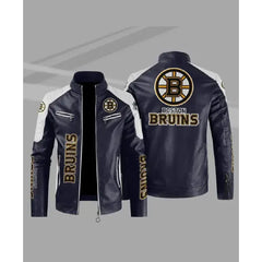 NHL Boston Bruins Motorcycle Leather Jacket