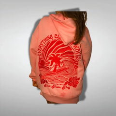 Pink Palm Puff Hoodie