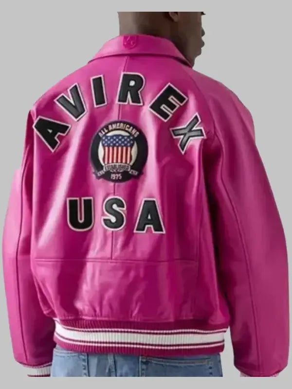 Pink Avirex Leather Jacket