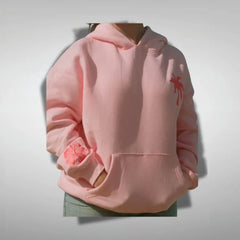 Pink Palm Puff Hoodie