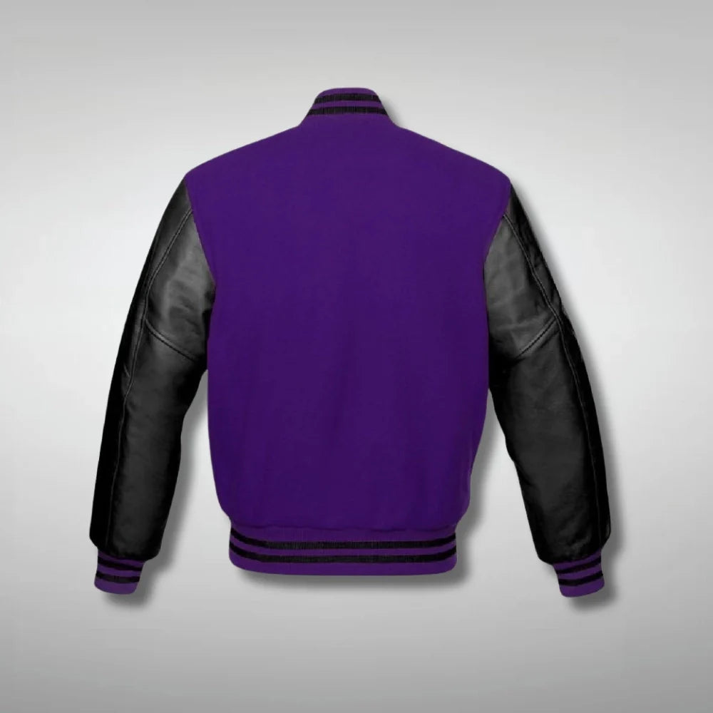 Purple and Black Varsity Jacket