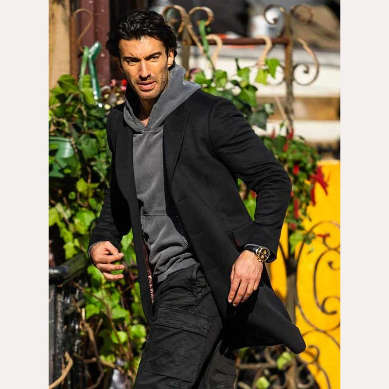 It Ends With Us Justin Baldoni Black Coat