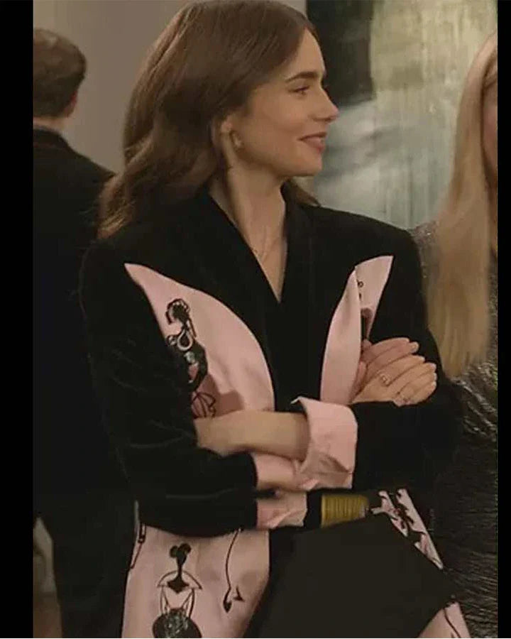 Emily In Paris Emily Cooper Satin Blazer