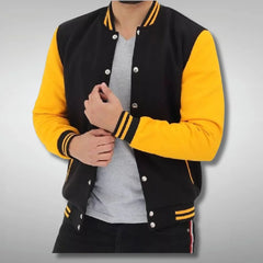 Yellow and Black Varsity Jacket